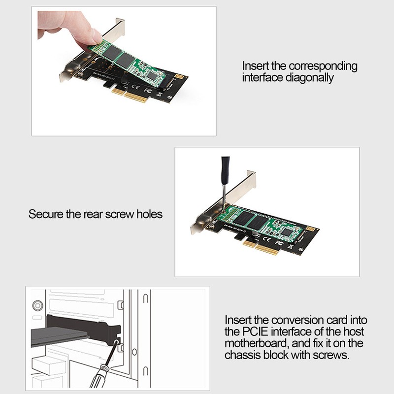 M.2 To Pcie Adapter PCB Gold Plated M.2 NVME to