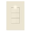 LIDER Minimalist Design Matte Finish Lighted Triple Switch with Screwless