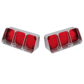 KUAFU Upper Tail Light Compatible with 1972 Oldsmobile Cutlass Supreme 442 Rear Taillights Brake Signal Lamp Halogen W/O Bulbs Red Lens Passenger and Driver Side