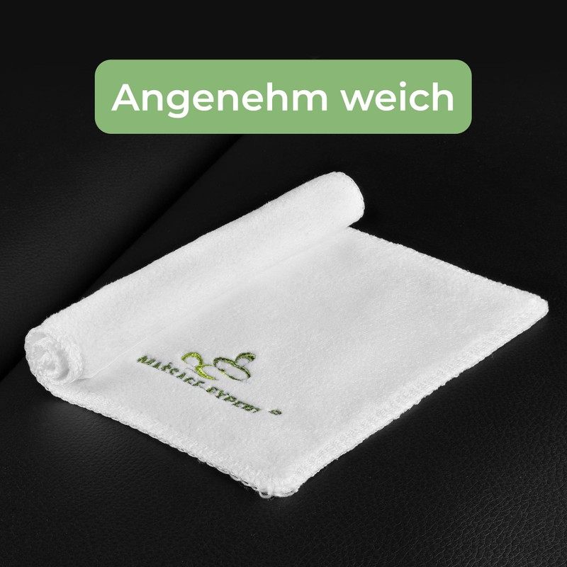 MASSAGE-EXPERT Microfibre Cloth, 22 x 15 cm, White, Skin-friendly, Soft,