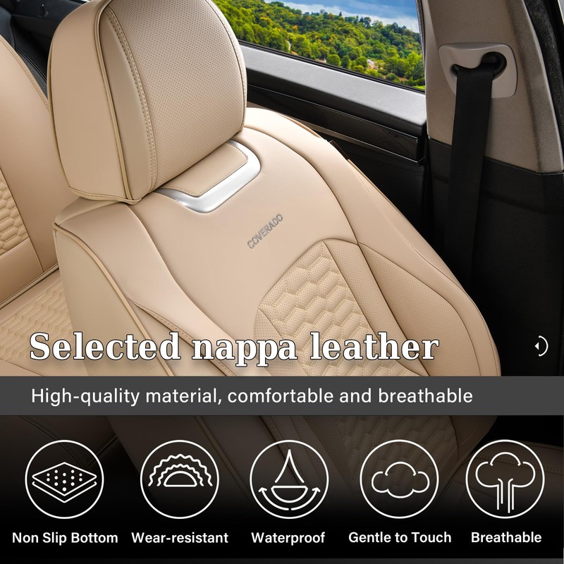 Coverado Front Seat Covers, Car Seat Covers Front Seats, Nappa