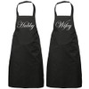 60 Second Makeover Limited Couples Hubby Wifey Black Apron Set