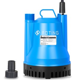 FOTING Submersible Water Pump - 1/4HP Utility Pump - 1676GPH Thermoplastic Electric Portable Transfer Water Pump - 25-Foot Cord for Pool, Tub, Garden, Pond Draining