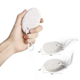 Triko Piedras pomez naturales para belleza y cuidado personal | Set de piedras para cuidado de la piel y removedoras de callos para manos y pies | Accesorios para salud y cuidado personal (3 Piezas)