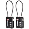 Brinks TSA Accepted Indicator Luggage Lock, Black - Resettable Combination,