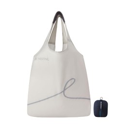 Bee Nesting Ultra-Light Eco Bag, Convenient Shopping Bag, Resistant to Water and Stains, Large Capacity, Foldable Shopping Bag, Shopping Bag, Compact, Load Capacity 70Kg (Blue, 23L), gray, 23 L