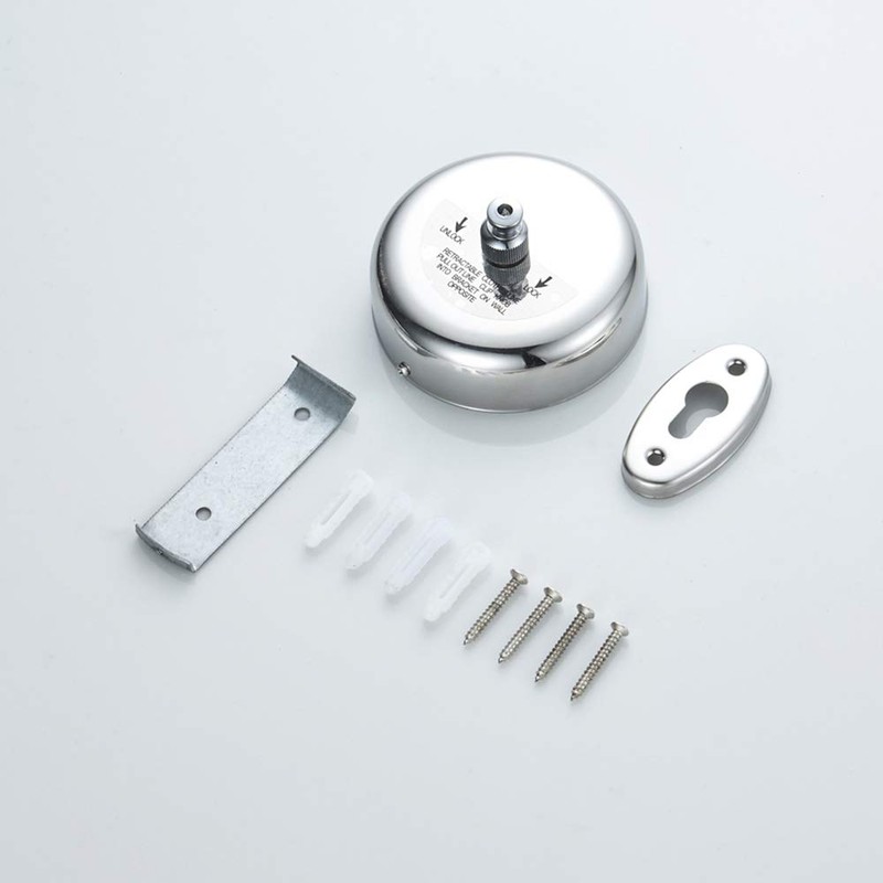 KUNGYO Extendable Washing Line - Wall Mounted Pull Out Stainless