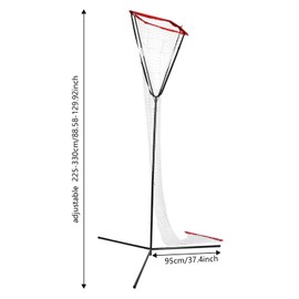 Volleyball Training Net Frame, Volleyball Practice Net, Volleyball Training Equipment with Adjustable Height and Angle, Volleyball Setter Trainer Net for Indoor Outdoor Training Practice (Black+Red)