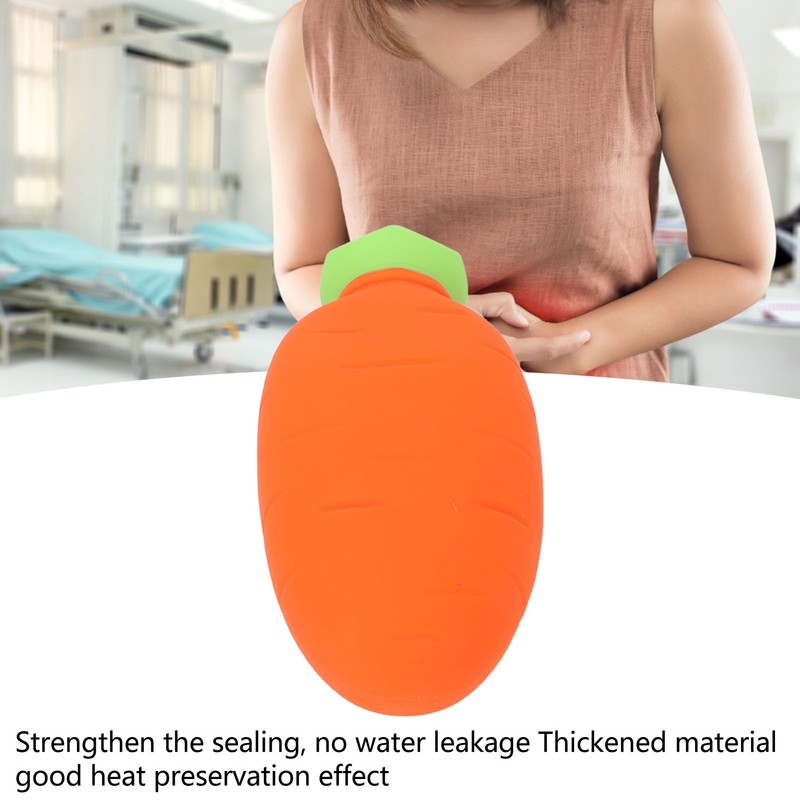 Carrot Hot Water Bottle Cute Silicone Microwaveable Anti Leakage Handheld