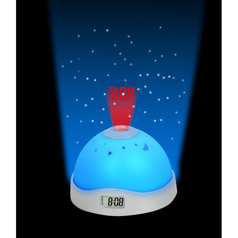 Cisixin Digital LCD Snooze Projection Alarm Clock Colourful LED Change