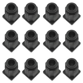 GWYAN 12 Pcs Square Caster Socket Sleeve Plastic Caster Stem Socket Inserts