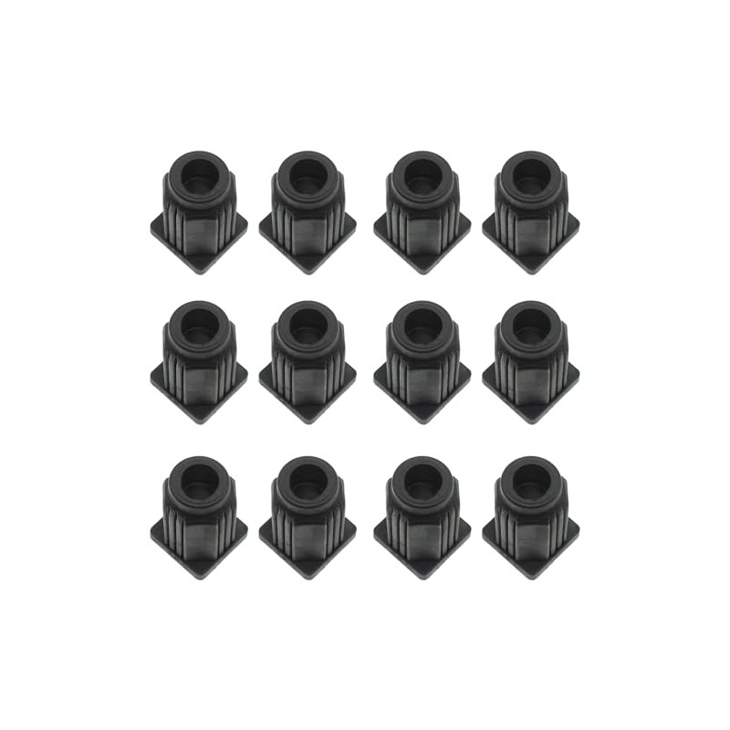 GWYAN 12 Pcs Square Caster Socket Sleeve Plastic Caster Stem