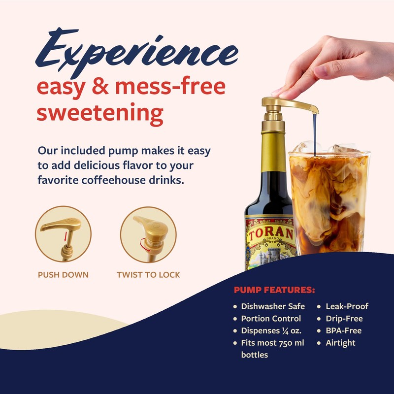 Torani Black Anisette Syrup, 100th Anniversary Flavor for Drinks, Glass