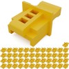 hb-digital Pack of 50 RJ45 Dust Cover Caps LAN Network Sockets Protection Plugs Against Dust Dirt Blanking Plugs for Patch Panel Switch Router Network Socket Cover for Ethernet Connection - Yellow