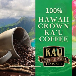 Ka'u Coffee Mill Estate Reserve Dark Roast Ground Coffee - Rich Chocolate Notes - Pure Ka'u Coffee - Specialty Roast - Handpicked Hawaii Grown Arabica Beans - Gourmet Small Batch Coffee - 8oz