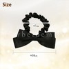 Herbeluemily HM-0133-R02-BKOWH Ribbon Scrunchie, Hair Accessory, Black, Off-White, Set of