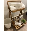 Patio Wise Acacia 2-Tier Plant Stand & Folding Display Rack,