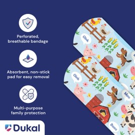 American White Cross Designer Adhesive Bandages, Sterile, Circus, 3 per 4" x 3", 100 per Box, 12 Box per Case (Pack of 1200)