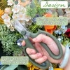 3 Pcs Green Garden Flower Scissors Shears,Premium Stainless Steel Floral