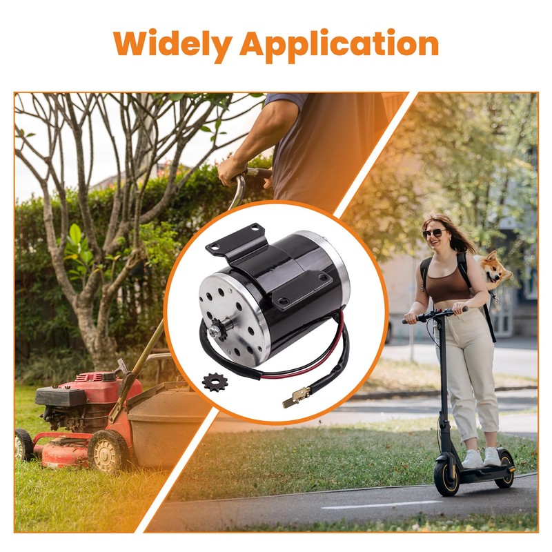 maXpeedingrods 500W 24V DC Brush Electric Motor ZY1020 with Bracket