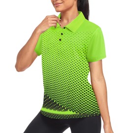 Little Beauty Women's Golf Polo T Shirts Short Sleeve Collared Lightweight Moisture Wicking Athletic Print Tennis T-Shirts