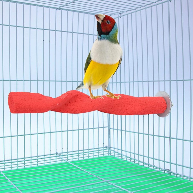 Wooden Bird Perch Rod Frosted Rod Standing Frame Stand Pole