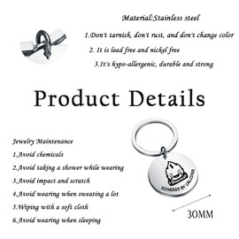 OTGW Inspired Gift Calcifer Keychain Calcifer Fans Gift Powered By Calcifer for Him (PO-BY-CAL-CI)