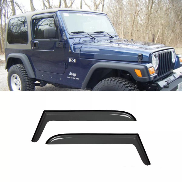 Win2x 2pc Front Door Sun/Rain Guard Vent Shade Window Visor