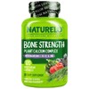 NATURELO Bone Strength with Plant-Based Calcium | 120 Capsules |