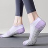 YUEDGE Pilates Socks for Women Size 6-9, Breathable White Cotton