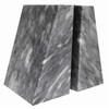 Decorative Gray Marble Bookends, Heavy Grey Stone Bookends - Large