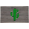 Northlight Green Cactus Striped Coir Outdoor Doormat 18" x 30"