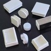 Square Plastic Plugs 24PCS 50mm x 50mm White Tube Inner