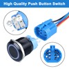 DMWD 2Pcs 22mm Momentary Metal Push Button Switch 12V-24V 1NO