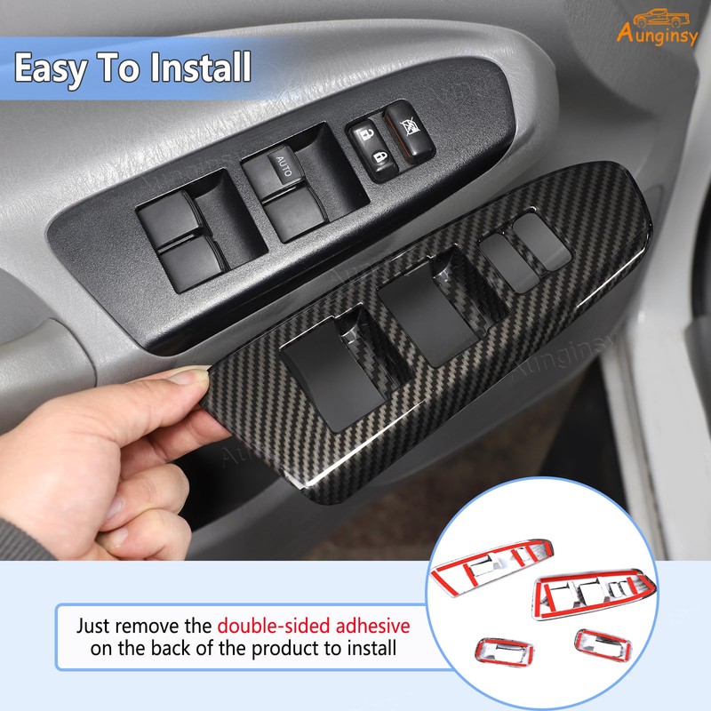 Aunginsy Car Door Window Glass Lift Button Panel Trim Cover