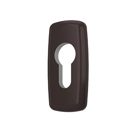 Premium Cylinder Protective Rosettes Rosettes Locking Cylinder Colour: Brown RAL 8019, Shape: Rounded