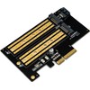 Dual M.2 PCIe Adapter for SATA (B Key) and NVMe