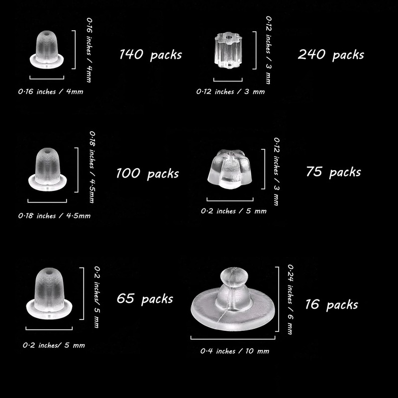Earring Back Ear Safety Backing Pads Earring Backstops Bullet Clutch