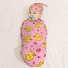 KiuLoam Pink Yellow Cute Cartoon Heart Duck Swaddle Blanket with
