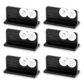 Rada Cutlery Quick Edge Knife Sharpener (R119), 3.5"x2", Stainless Steel Wheels, Made in USA, Pack of 6