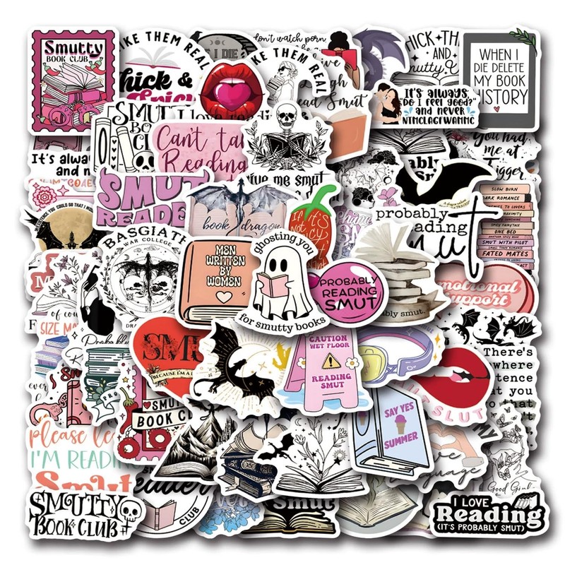 Romance Book Stickers for Laptop(50 Pcs),Gift for Kids Teens Adults