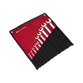 MAXPOWER 10-piece Metric Combination Wrench Set - up to 27mm Large Commercial Grade Drop Forged Spanners in a Roll-up Pouch