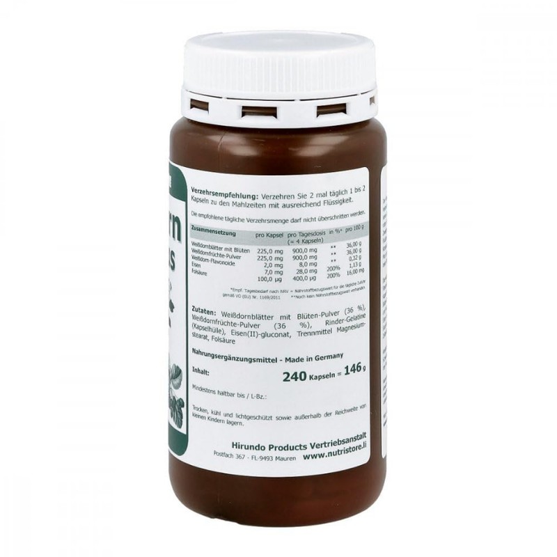 Hawthorn 500 mg Capsules Pack of 240