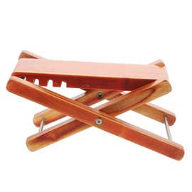 minkissy Bamboo Foot Stool with Height Stylish Manicure Footrest for Home and Salon Use Convenient Storage for Tools Enhances Comfort During Foot Care