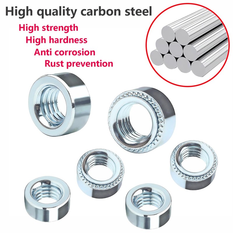 Qrity Pack of 20 Nuts, M4-2 mm Self-Locking Nuts, Pressure