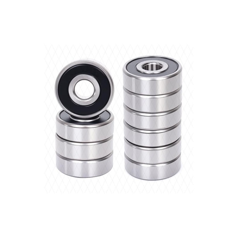 10 pcs R8-2RS Deep Groove Ball Bearings - 1/2" x1-1/8