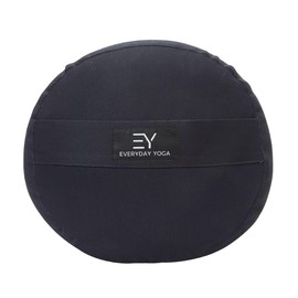 Everyday Yoga Bolster Rectangular Meditation Pillow, Super Soft & Lightweight with Carry Handle - Firm Support for Restorative Yoga, Multi-color - Black