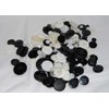 celloexpress Pack of 500g - BLACK & WHITE BUTTONS -