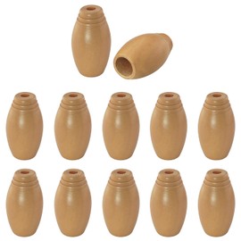 ZZLZX 12PCS Olive Drawstring Wooden Pendant Window Cord Tassel Wooden Pendant Curtains Log Color Roman Cord Cord Knobs Bamboo Curtains Accessories for Drawstring Cord Sleeve 0.2 inch Cord