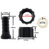 AERZETIX - C63566 Set of 2 Straight Hose Connections Female